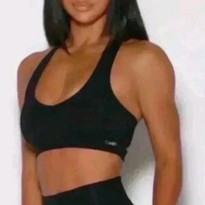 Bombshell Sportswear Power Rib Sports exercise workout Bra Size M
